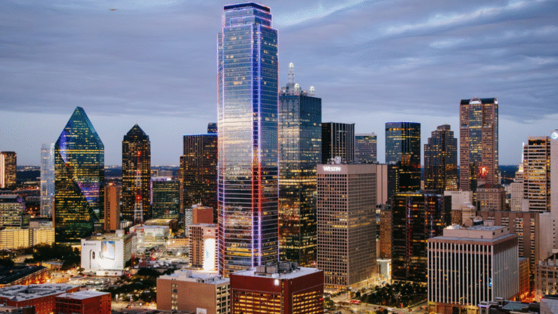 The best real estate in Dallas showcases the city skyline, diverse neighborhoods, and a growing housing market.