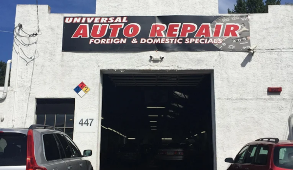 Universal Auto Repair Inc. service bay, recognized among the best auto repair shops in Philadelphia for diagnostics and brake repairs.