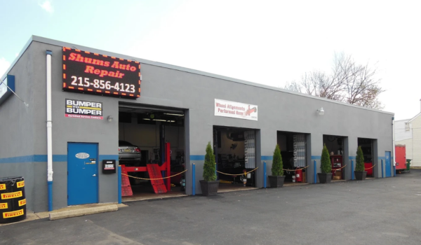 Shums Auto Repair garage interior, listed as one of the best auto repair shops in Philadelphia for honest inspections and general maintenance.
