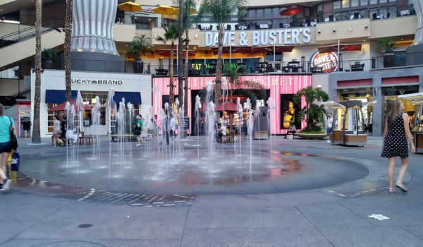 Ovation Hollywood shopping complex on Hollywood Boulevard, one of the best shopping centers in Los Angeles for shopping and entertainment.