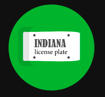 Indiana License Plate
