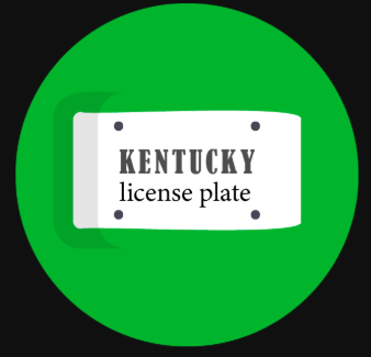 Kentucky License Plate