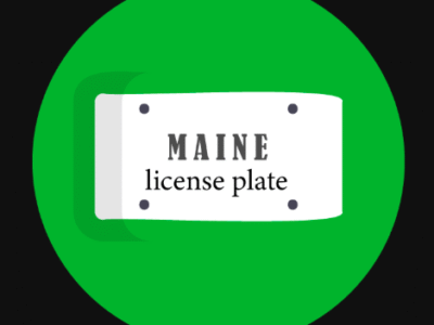 Maine License Plate