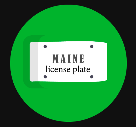Maine License Plate