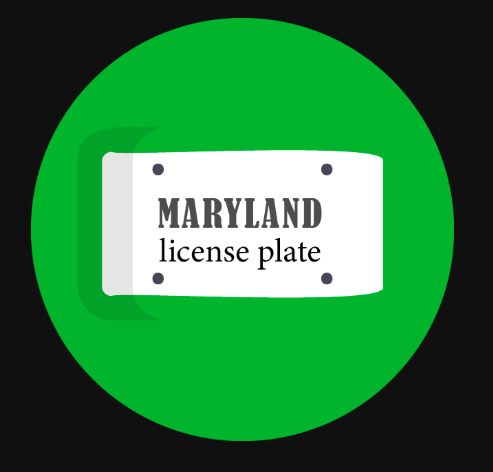 Maryland License Plate