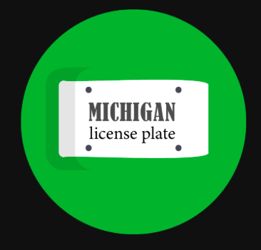 Michigan License Plate