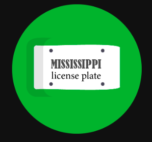 Mississippi License Plate
