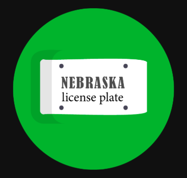 Nebraska License Plate