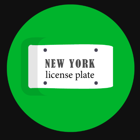 New York License Plate