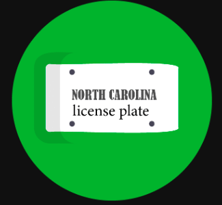 North Carolina License Plate