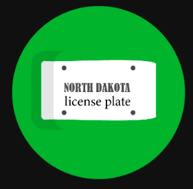 North Dakota License Plate