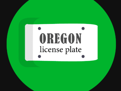 Oregon License Plate