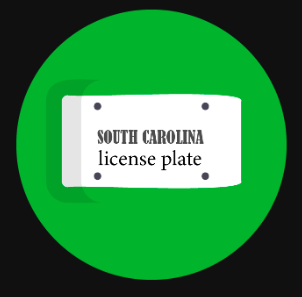 South Carolina License Plate