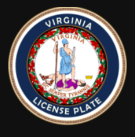 Virginia License Plate