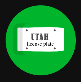 Utah License Plate