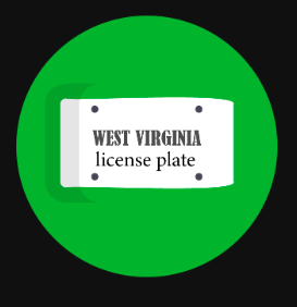 West Virginia License Plate