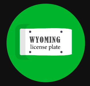 Wyoming License Plate
