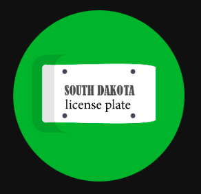South Dakota License Plate