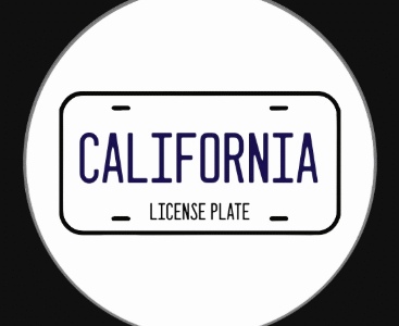 California License Plate