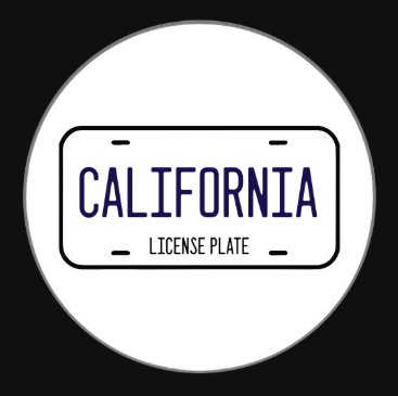 California License Plate