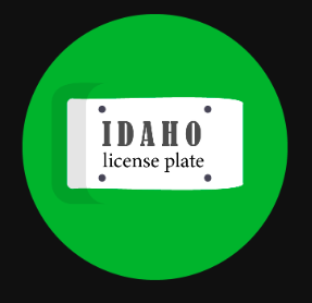 Idaho License Plate